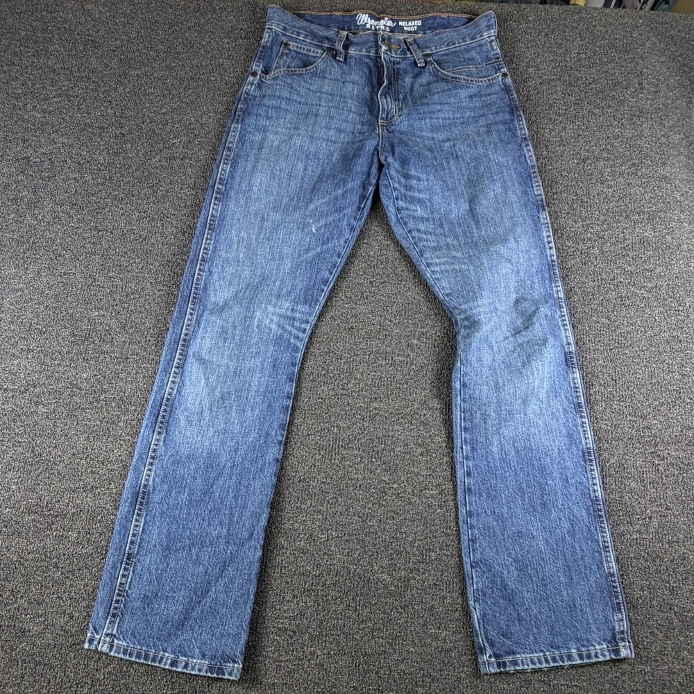 Wrangler Jeans Mens 31x32 (33x32)  Retro Relaxed Boot Blue 10WRT20TB Cotton EUC